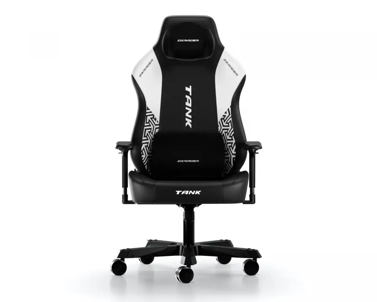 DXRacer TANK Pelituoli Musta & Valkoinen Panssari EPU Nahka XXL