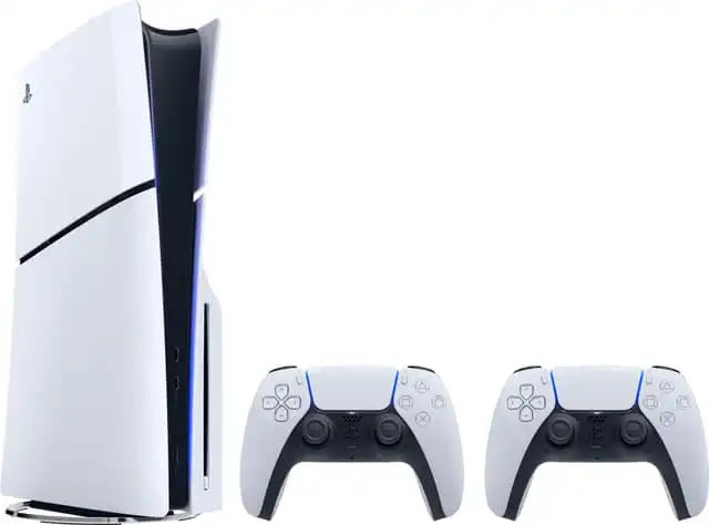 PlayStation 5 Slim Standard Edition pelikonsoli (2 ohjaimen pakkaus) 1TB
